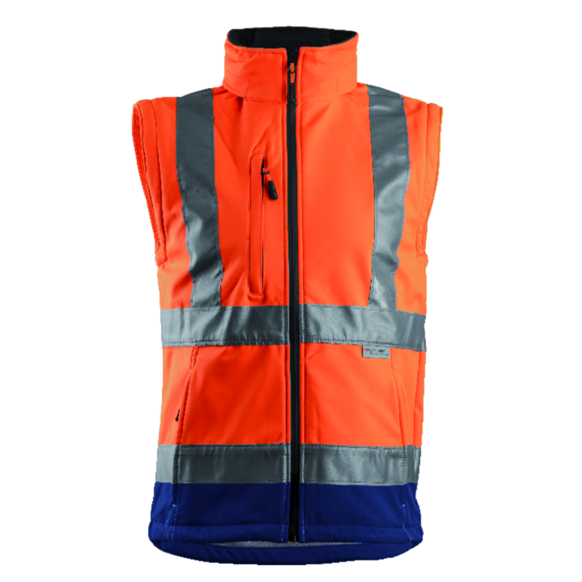 706 Veste Softshell hi-viz STATION orange/marine, manche amovible