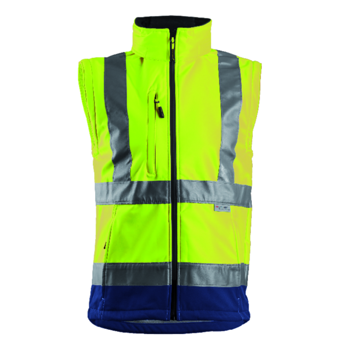 706 Veste Softshell hi-viz STATION jaune/marine, manche amovible