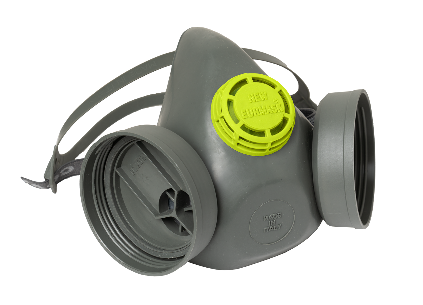 22102 DEMI-MASQUE RÉUTILISABLE EURMASK DUO EN CAOUTCHOUC NATUREL, 2 FILTRES - PAS VIS SPÉCIFIQUE