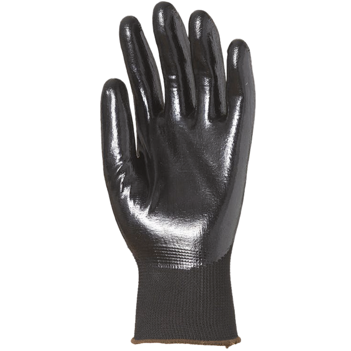 1NIAB Gants polyester noir jauge 13 enduit 3/4 nitrile noir T.09