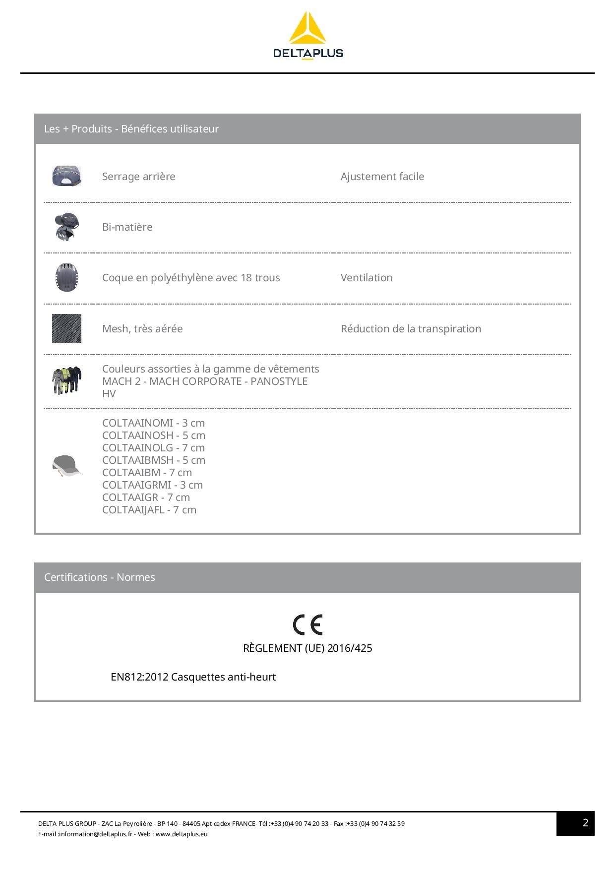 COLTAAIBM CASQUETTE ANTI-HEURT TYPE BASE-BALL