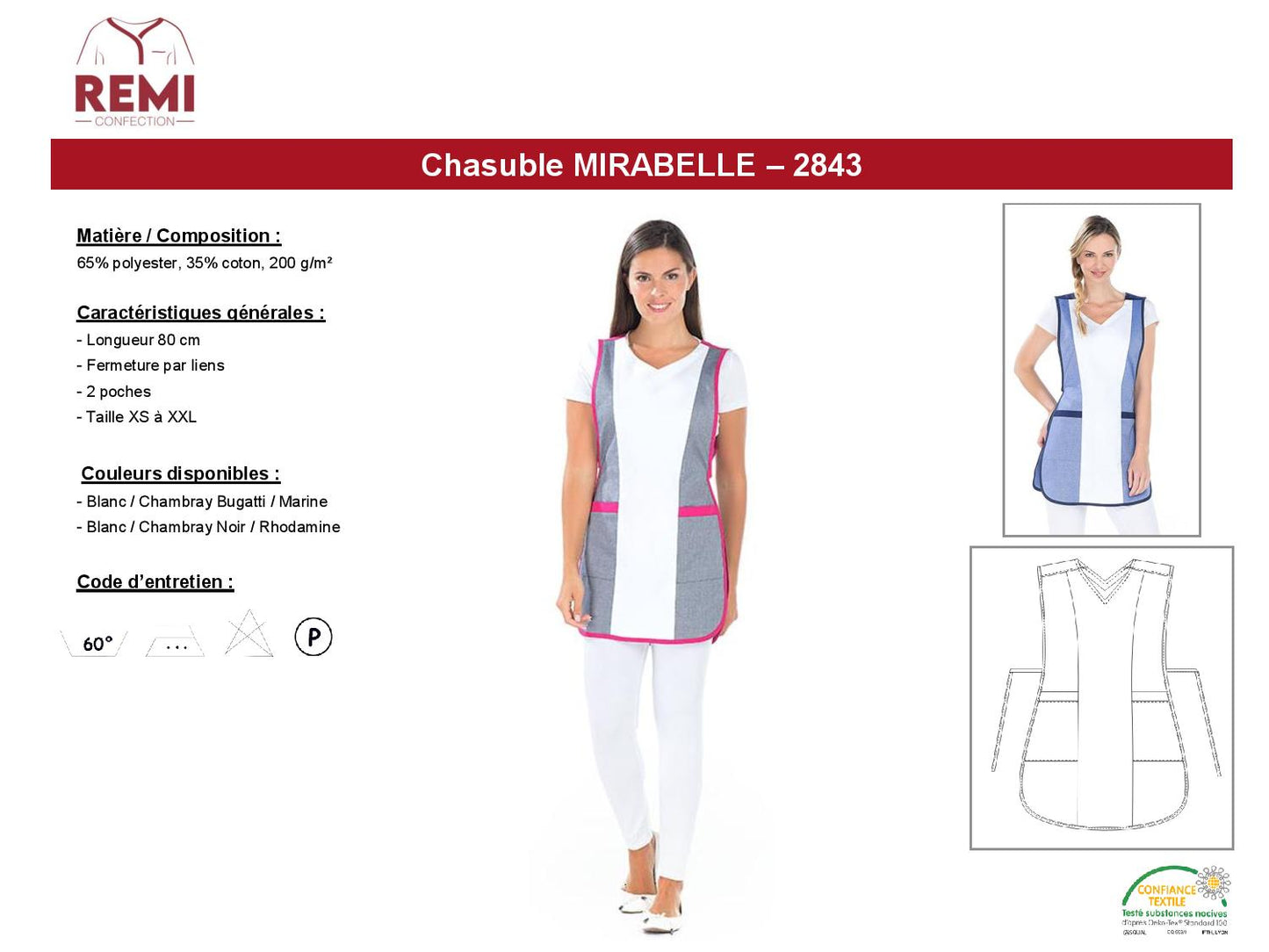 2843 MIRABELLE - Chasuble à lacet