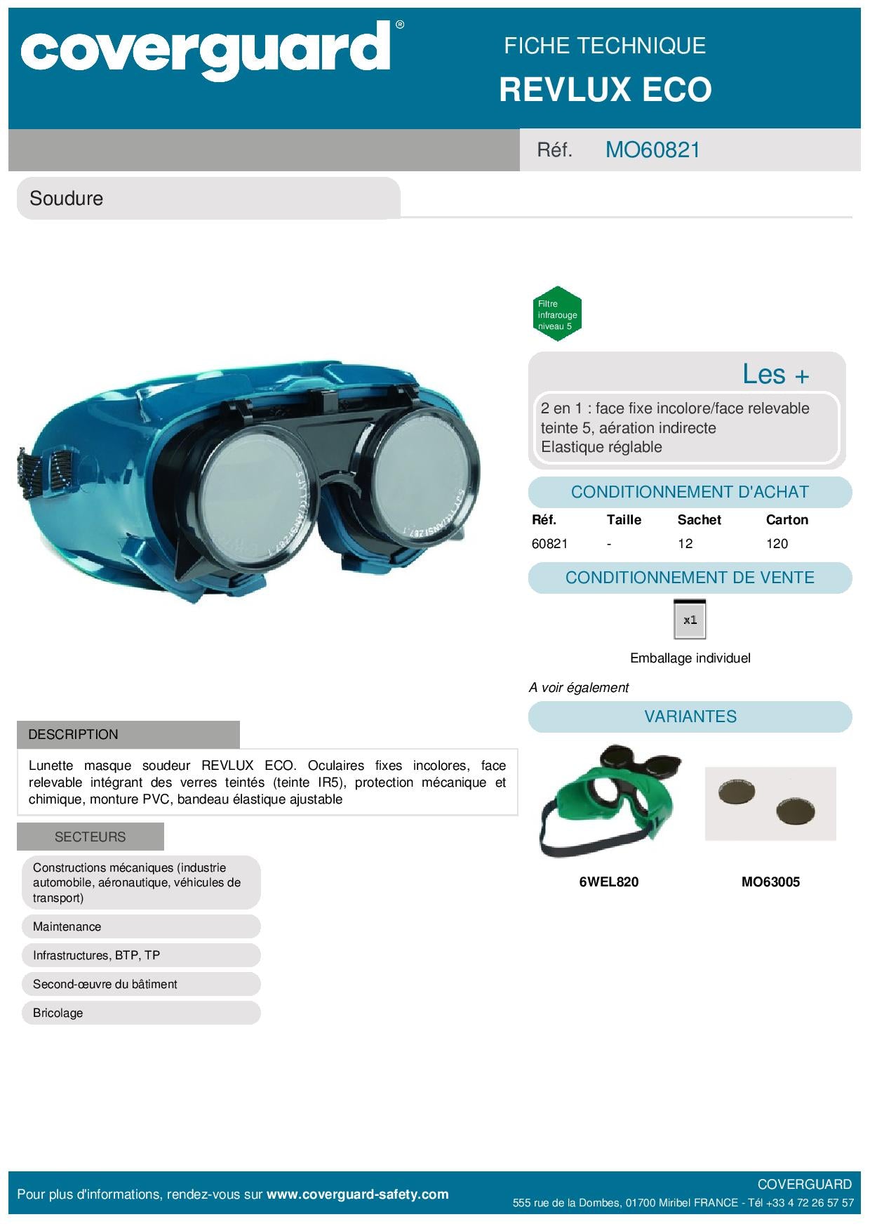 LUNETTE SOUDEUR REVLUX ECO