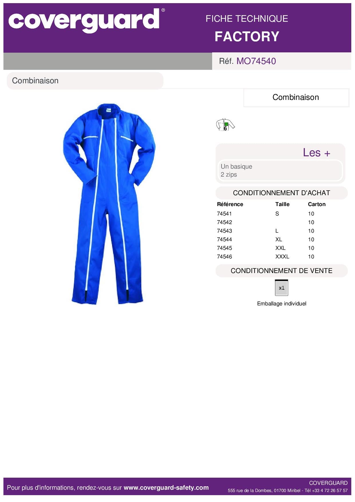 COMBINAISON 2 ZIPS - FACTORY -