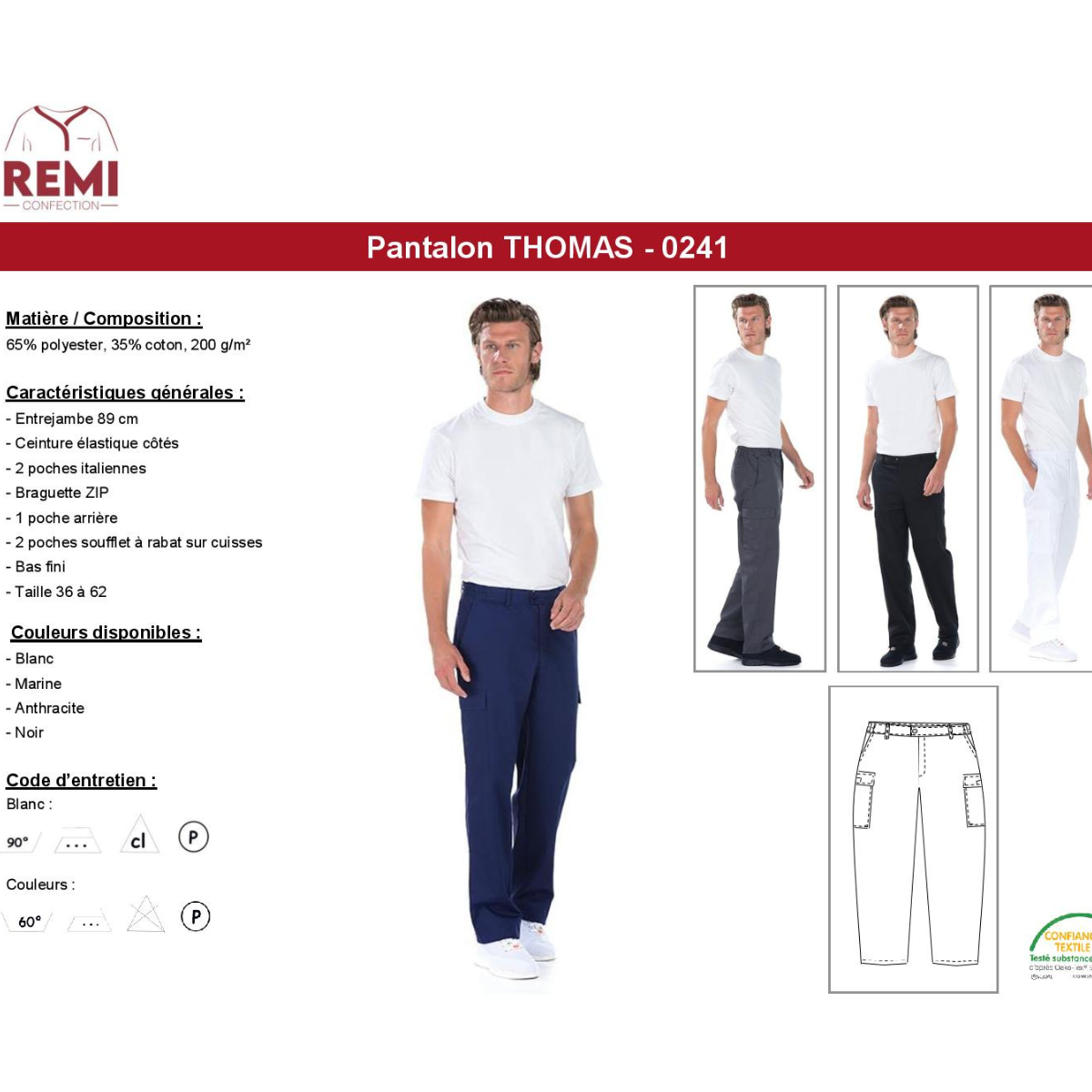 THOMAS - Pantalon (2 poches soufflets)