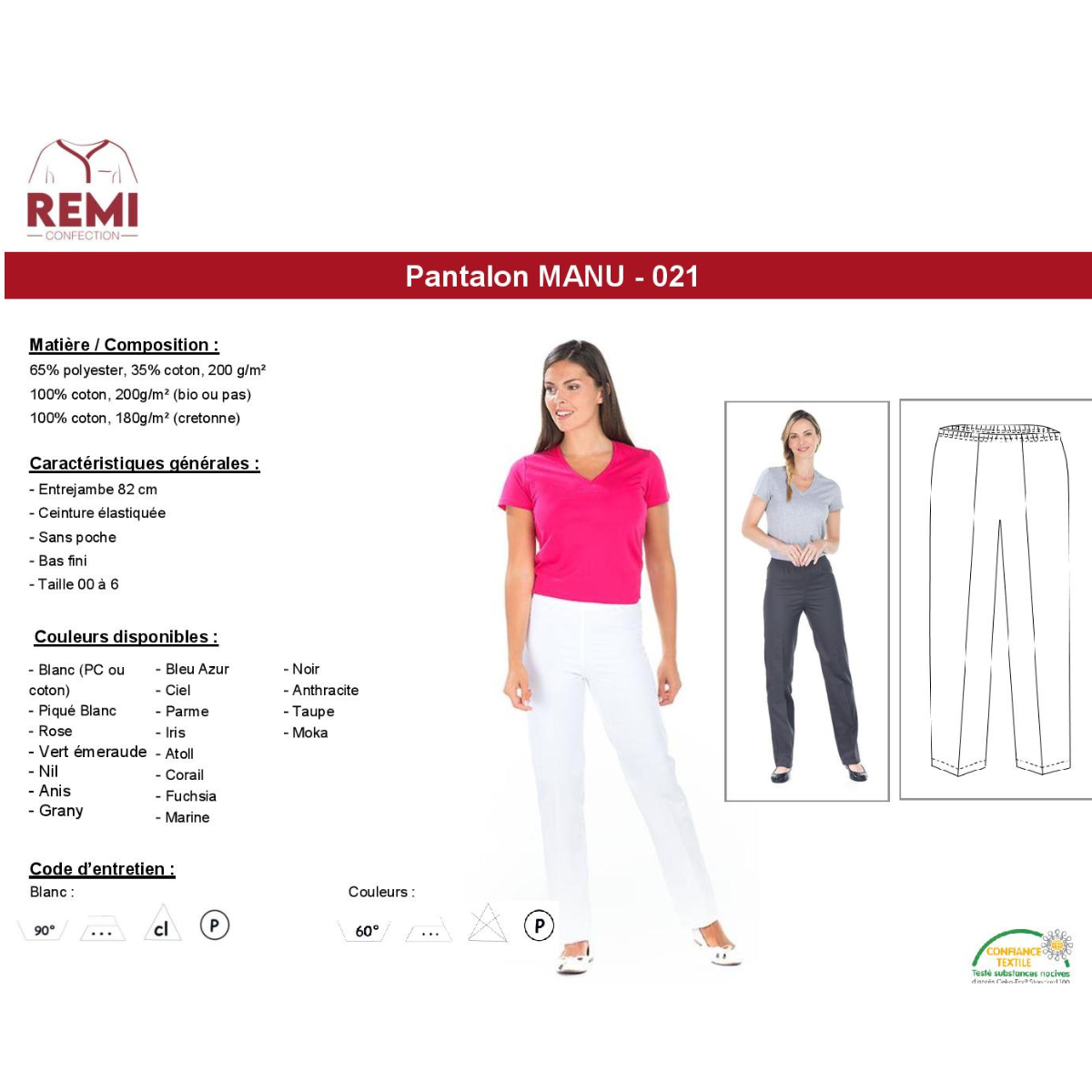 021 MANU - Pantalon blanc