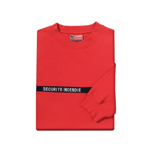 521 SWEAT SHIRT SECURITE INCENDIE ROUGE