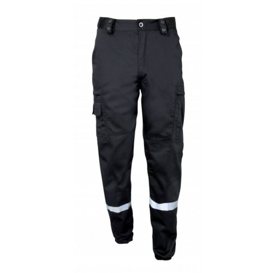 10107R Pantalon Action NOIR avec bande réfléchissante