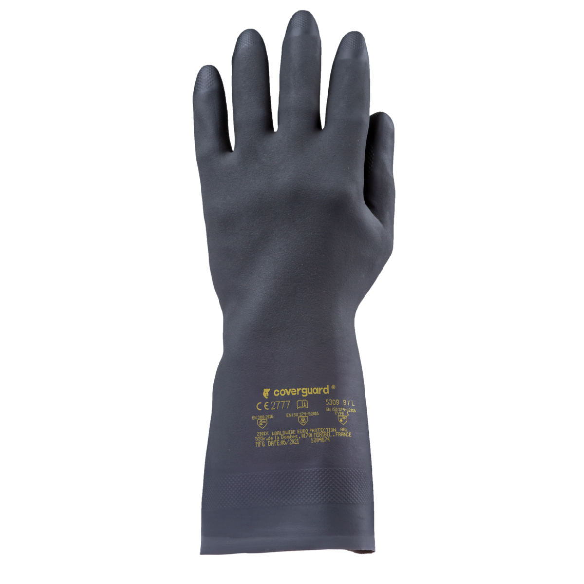 5310 Gants néoprène noir flocké   Protection chimique