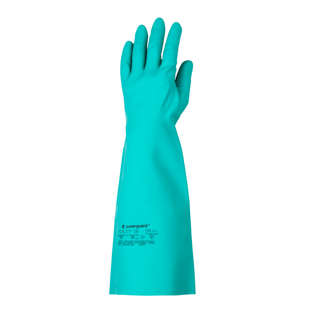 5540 GANT NITRILE LONGUE VERT  45 CM Protection chimique