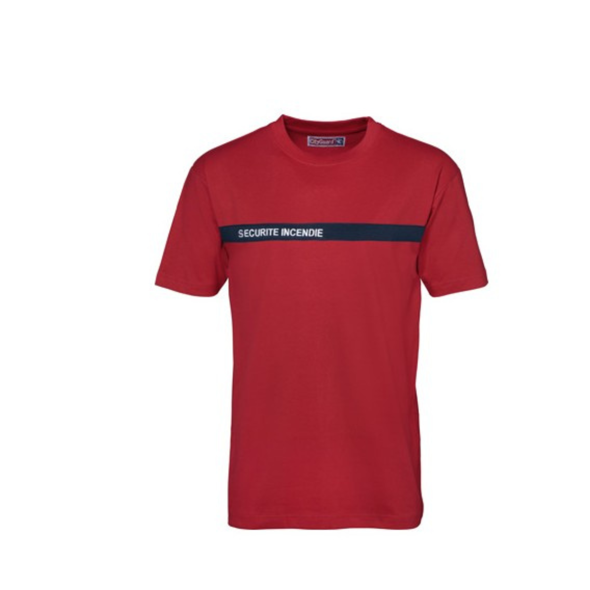 TEE SHIRT ROUGE SECURITE INCENDIE cityguard