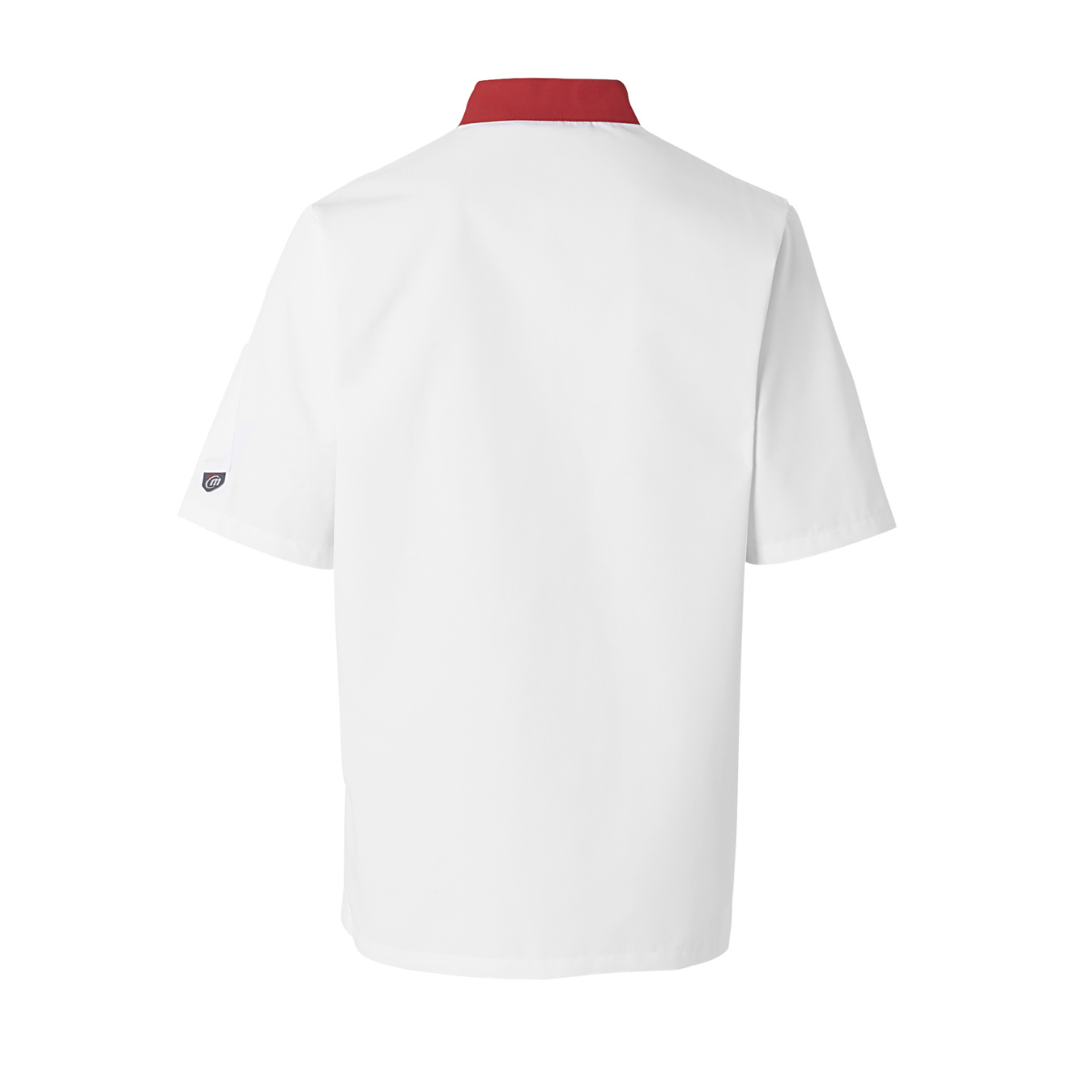 2995.3601.116 VESTE CUISINE AJIK BLANC ROUGE MANCHE COURTES