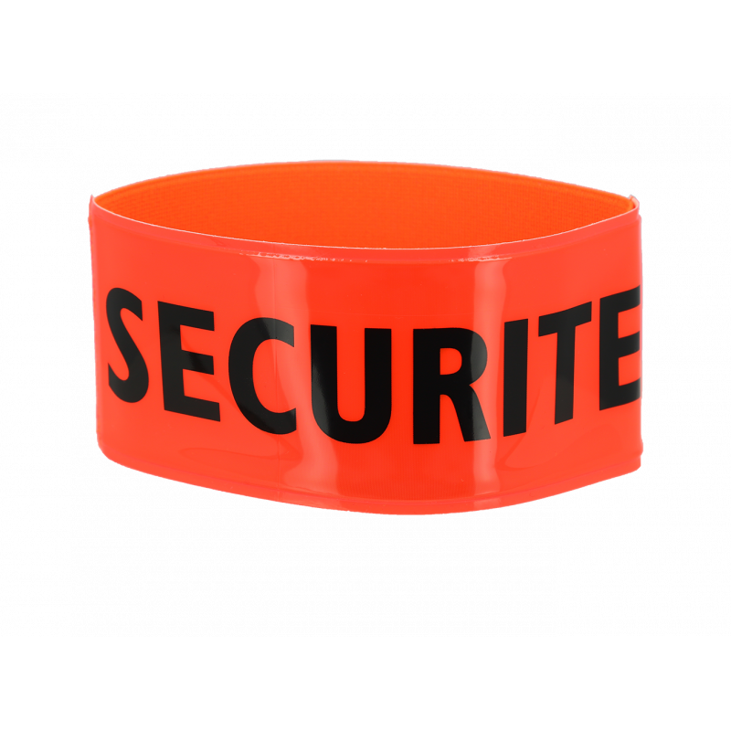 22025 BRASSARD SECURITE ELASTIQUE ORANGE FLUO