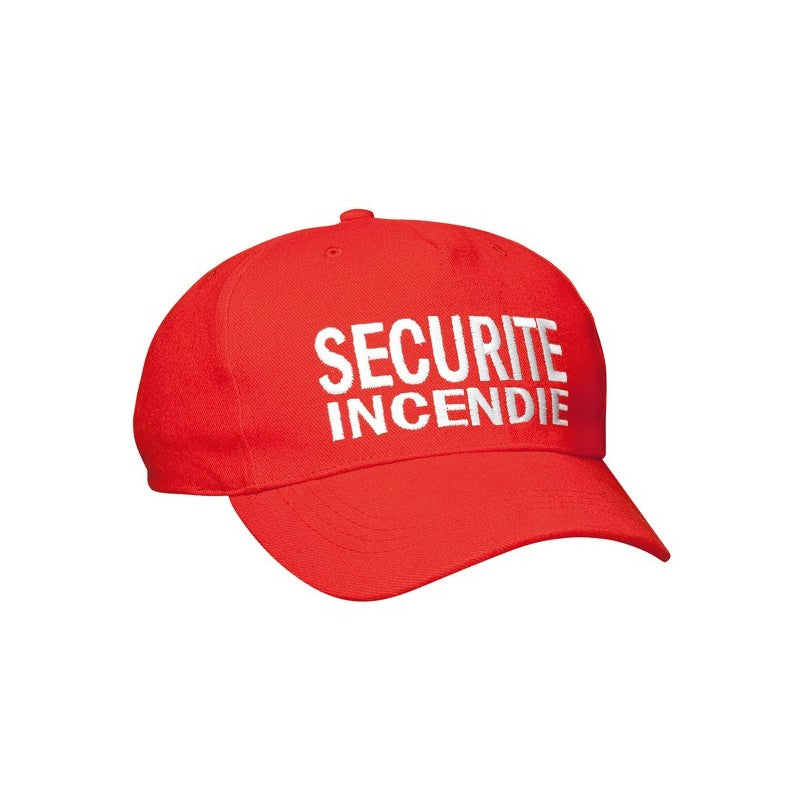 CASQUETTE SECURITE INCENDIE ROUGE