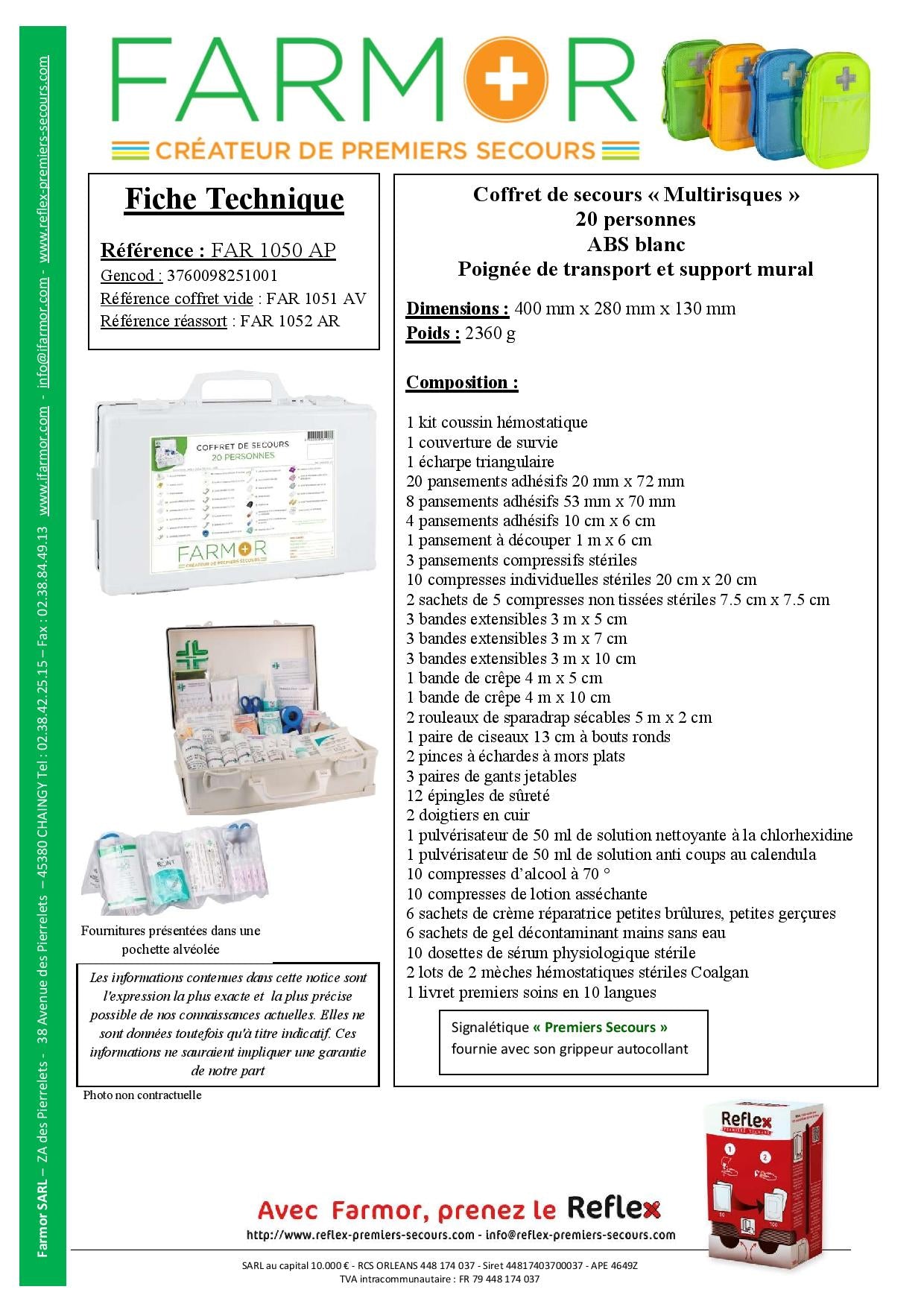 FAR 2050 PP Coffret de secours 10/12 personnes