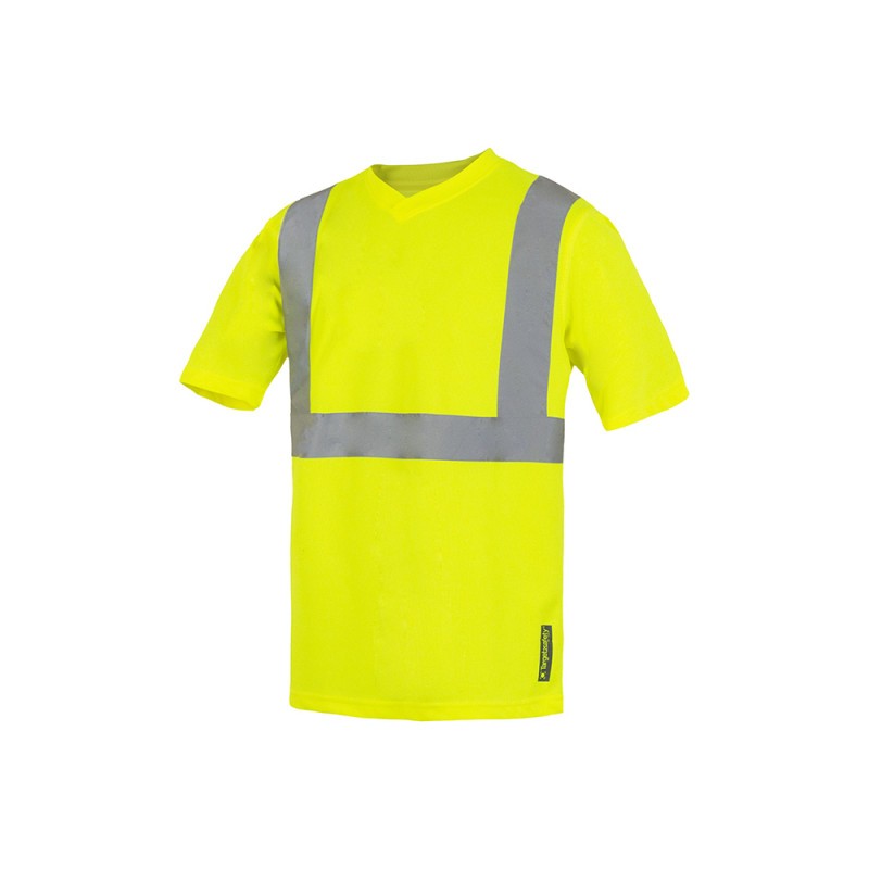 XENON TEE-SHIRT HV JAUNE  MANCHES COURTES